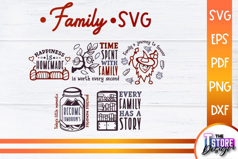 Family SVG | Family Quotes Design | Print SVG v.2 SVG The T Store Design 
