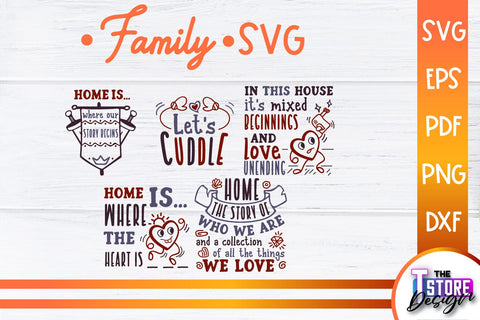 Family SVG | Family Quotes Design | Print SVG v.2 SVG The T Store Design 