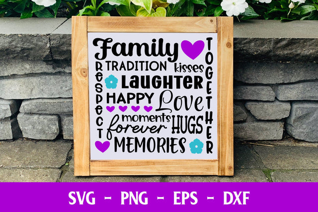 Family SVG | Family Subway Art Design | VIP Extended Use License SVG So Fontsy VIP Design Shop 