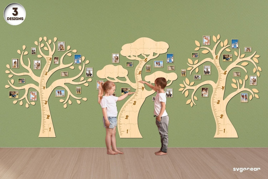 Family Tree Height Chart Bundle - So Fontsy
