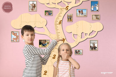 Family Tree Height Chart Laser Cut SVG SvgOcean 