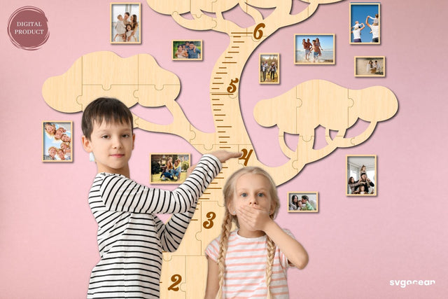 Family Tree Height Chart Laser Cut SVG SvgOcean 