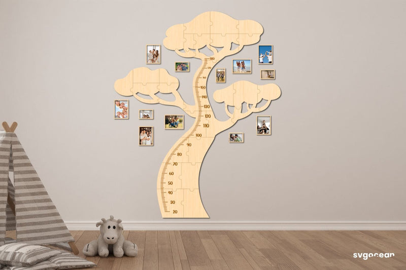 Family Tree Height Chart Laser Cut - So Fontsy