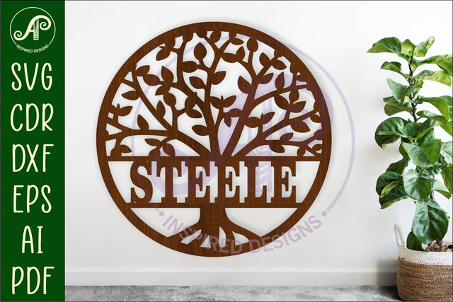 Family tree name wall art sign, SVG personalized SVG APInspireddesigns 
