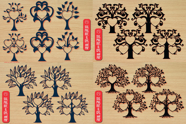 Family Tree with Heart SVG Bundle SVG MD JOYNAL ABDIN 
