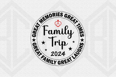 Family Trip 2024 SVG Vacation Quote Badge Great Memories Cut File SVG BillahCrafts 