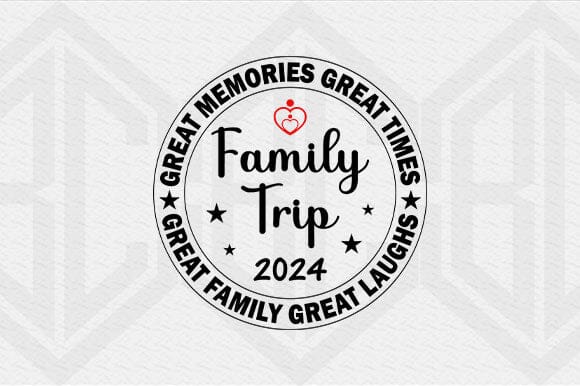 Family Trip 2024 SVG Vacation Quote Badge Great Memories Cut File SVG BillahCrafts 