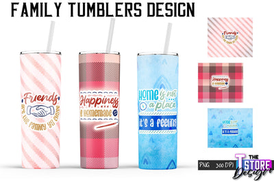 Family Tumblers Wrap | PNG File | 300 DPI | Family Quotes PNG v.1 Sublimation The T Store Design 