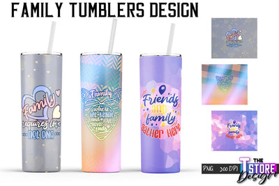 Family Tumblers Wrap | PNG File | 300 DPI | Family Quotes PNG v.1 Sublimation The T Store Design 