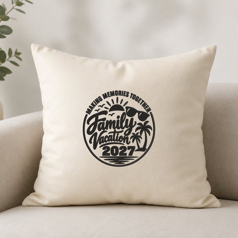 Family Vacation 2027 Embroidery Design – Making Memories Together Machine Embroidery File, Beach Trip Palm Tree Vacation Design Embroidery/Applique DESIGNS PatternFeed8 