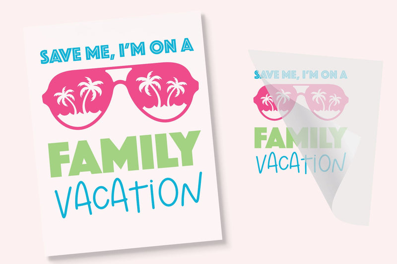 Family Vacation Iron On Transfer Physical So Fontsy T-Shirt Iron-On Transfer Shop 4x4