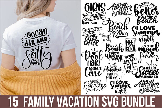 Family Vacation SVG Bundle Digital Pattern orpitasn 