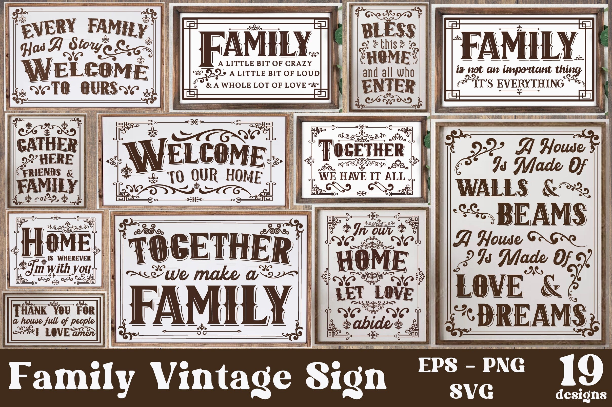 Vintage Sign Svg Bundle Family Svg Family Sign Svg Vintage -  Portugal