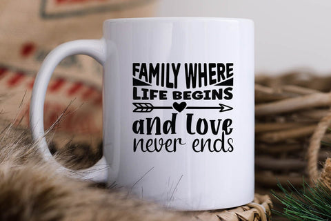 Family where life begins and love never ends SVG Angelina750 