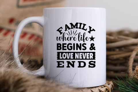 Family where life begins & love never ends SVG Angelina750 