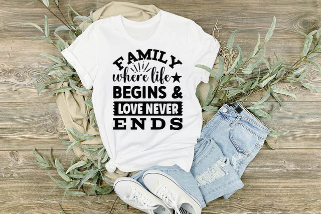 Family where life begins & love never ends SVG Angelina750 