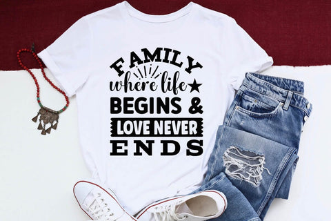 Family where life begins & love never ends SVG Angelina750 