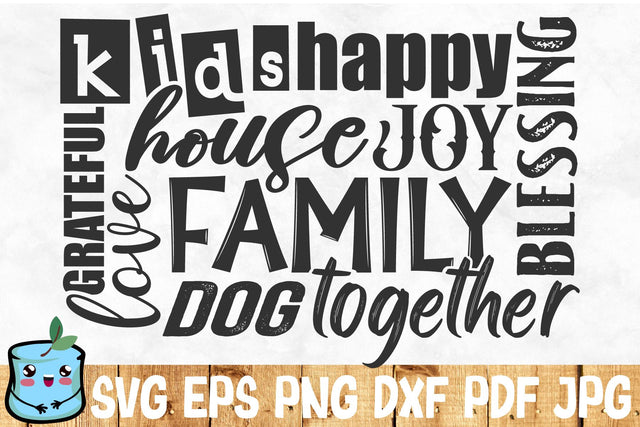 Family Word Art SVG MintyMarshmallows 