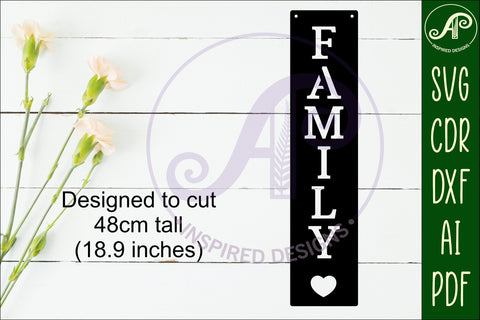 Family Word wall art sign, SVG file SVG APInspireddesigns 