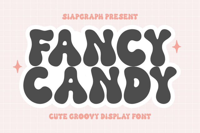 Fancy Candy - Retro Groovy Font Font Masyafi Studio 