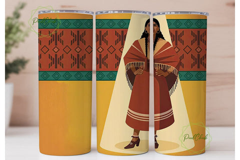 Fancy Shawl Tumbler Wrap Sublimation PixelChick 
