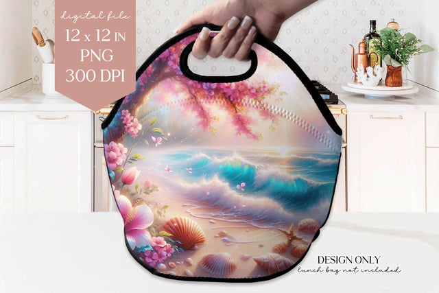 Fantasy Beach Lunch Bag PNG Sublimation BijouBay 
