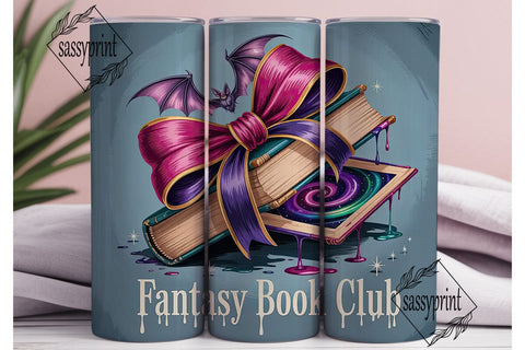 Fantasy Book Club 20oz Tumbler Wrap Sublimation sassyprint 