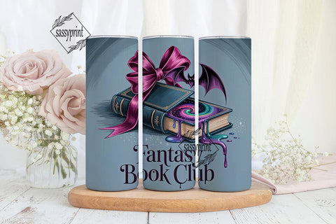Fantasy Book Club 20oz Tumbler Wrap Sublimation sassyprint 