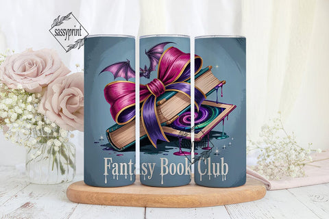 Fantasy Book Club 20oz Tumbler Wrap Sublimation sassyprint 