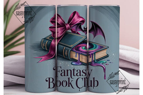 Fantasy Book Club 20oz Tumbler Wrap Sublimation sassyprint 