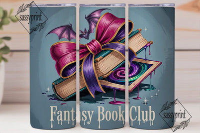 Fantasy Book Club 20oz Tumbler Wrap Sublimation sassyprint 