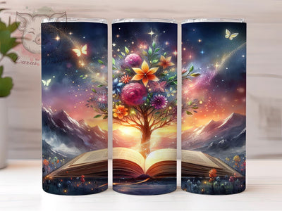 Fantasy Book Tumbler, Magical Book Design, 20oz Tumbler Wrap, Book Lover Gift, Reading Sublimation, Literary Decor, Whimsical Tumbler, Digital Download Sublimation Lara' s Designs 