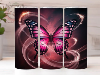 Fantasy Butterfly Magical 20oz Tumbler, Large Butterfly, Magical Design, Whimsical Style, Enchanting Theme, 20oz Tumbler Wrap, Sublimation PNG Sublimation Lara' s Designs 