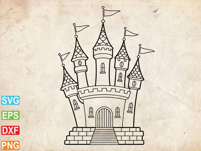Fantasy Castle Svg, Fantasy Castle Clipart SVG Creativeart88 