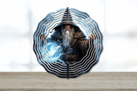 Fantasy Dark Knight Wizard Arts Wind Spinner Sublimation Regulrcrative 