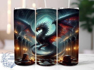 Fantasy Dragon Book Lover Tumbler, Book Lover Tumbler, Mythical Dragon Wrap, Fantasy Merch Wrap, Magical Book Wrap, Sublimation Design, Trendy Gift Idea Sublimation ToriDesigns 