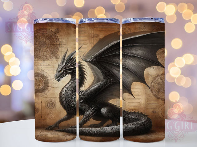 Fantasy Dragon Boys Tumbler Wrap, Fantasy Wrap, Dragon Tumbler, 20Oz Tumbler, Sublimation Design, Magical Creature, Mythical Art Sublimation SvggirlplusArt 