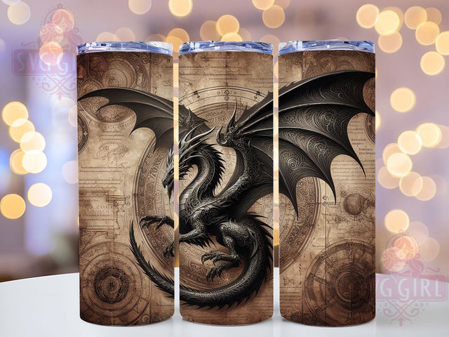 Fantasy Dragon Boys Tumbler Wrap, Fantasy Wrap, Dragon Tumbler, 20Oz Tumbler, Sublimation Design, Magical Creature, Mythical Art Sublimation SvggirlplusArt 