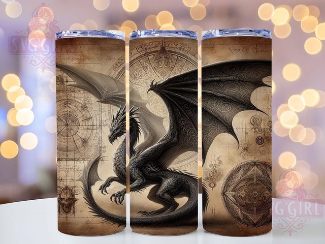 Fantasy Dragon Boys Tumbler Wrap, Fantasy Wrap, Dragon Tumbler, 20Oz Tumbler, Sublimation Design, Magical Creature, Mythical Art Sublimation SvggirlplusArt 