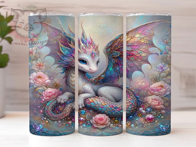 Fantasy Dragon Dreamcatcher Tumbler, Fantasy Dragon, Boho Dreamcatcher, Mystic Tumbler, Tribal Fantasy, 20oz Tumbler, Sublimation Design Sublimation Lara' s Designs 