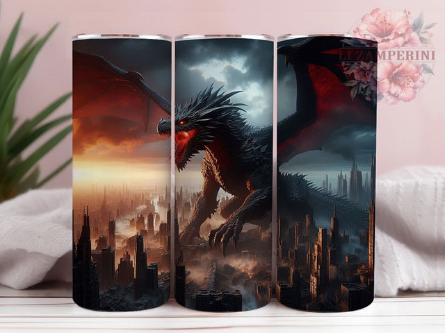 Fantasy Dragon Scale Tumbler Wrap, Fantasy Creature Design, Dragon Scale Pattern, Medieval Style Cup, Dragon Lover Gift, Mystical Beast Tumbler, Fantasy Art Wrap Sublimation Li Zamperini 
