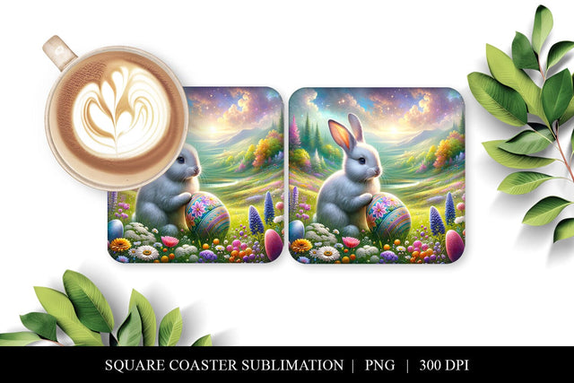 Fantasy Easter Coaster Design | Square Spring Sublimation Sublimation BijouBay 