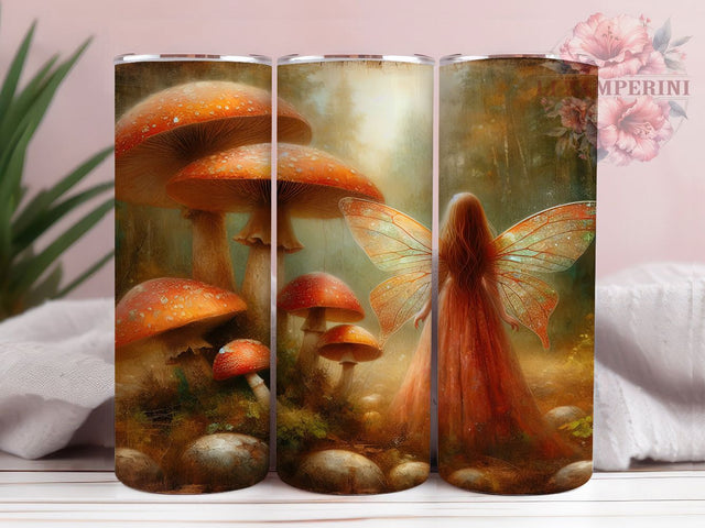 Fantasy Enchanted Mushroom Tumbler Wrap, Enchanted Forest Wrap, 20Oz Sublimation Design, Magical Woodland Cup, Whimsical Mushroom Drinkware, Fairy Tale Forest Tumbler, Mystical Fungi Wrap Sublimation Li Zamperini 