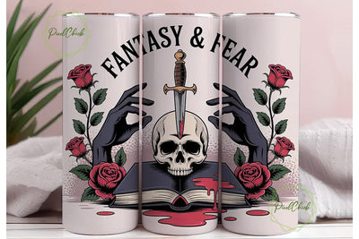 Fantasy & Fear 20oz Tumbler Wrap Sublimation PixelChick 