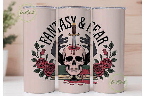 Fantasy & Fear 20oz Tumbler Wrap Sublimation PixelChick 