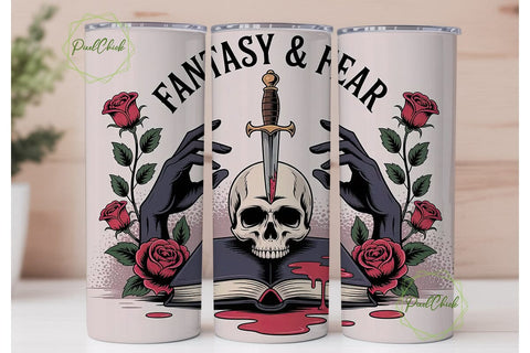 Fantasy & Fear 20oz Tumbler Wrap Sublimation PixelChick 