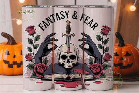 Fantasy & Fear 20oz Tumbler Wrap Sublimation PixelChick 