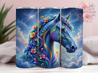 Fantasy Horse Dream 20oz Tumbler, Fantasy Theme, Horse Motif, Dream Design, Mystical Style, Whimsical Aesthetic, Skinny Tumbler, Sublimation PNG Sublimation Li Zamperini 
