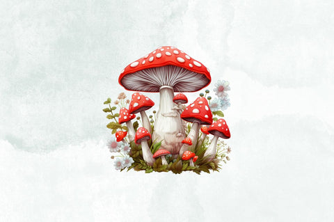 Fantasy Mushroom Sublimation Clipart Bundle Sublimation Designangry 