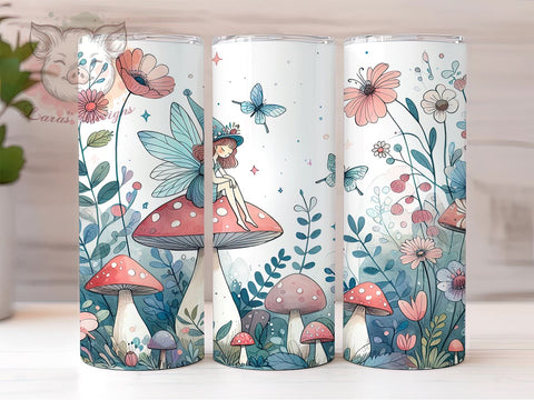 Fantasy Mushrooms 20oz Tumbler Png, Straight & Tapered Tumbler Png, Mushroom Mandala Forest Tumbler Png, Digital Download PNG Sublimation Lara' s Designs 